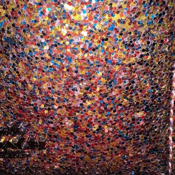 Coach X Keith Haring Small Zip Around Wallet Multi Glitter #F55639 New With Tags - Picture 15 of 16